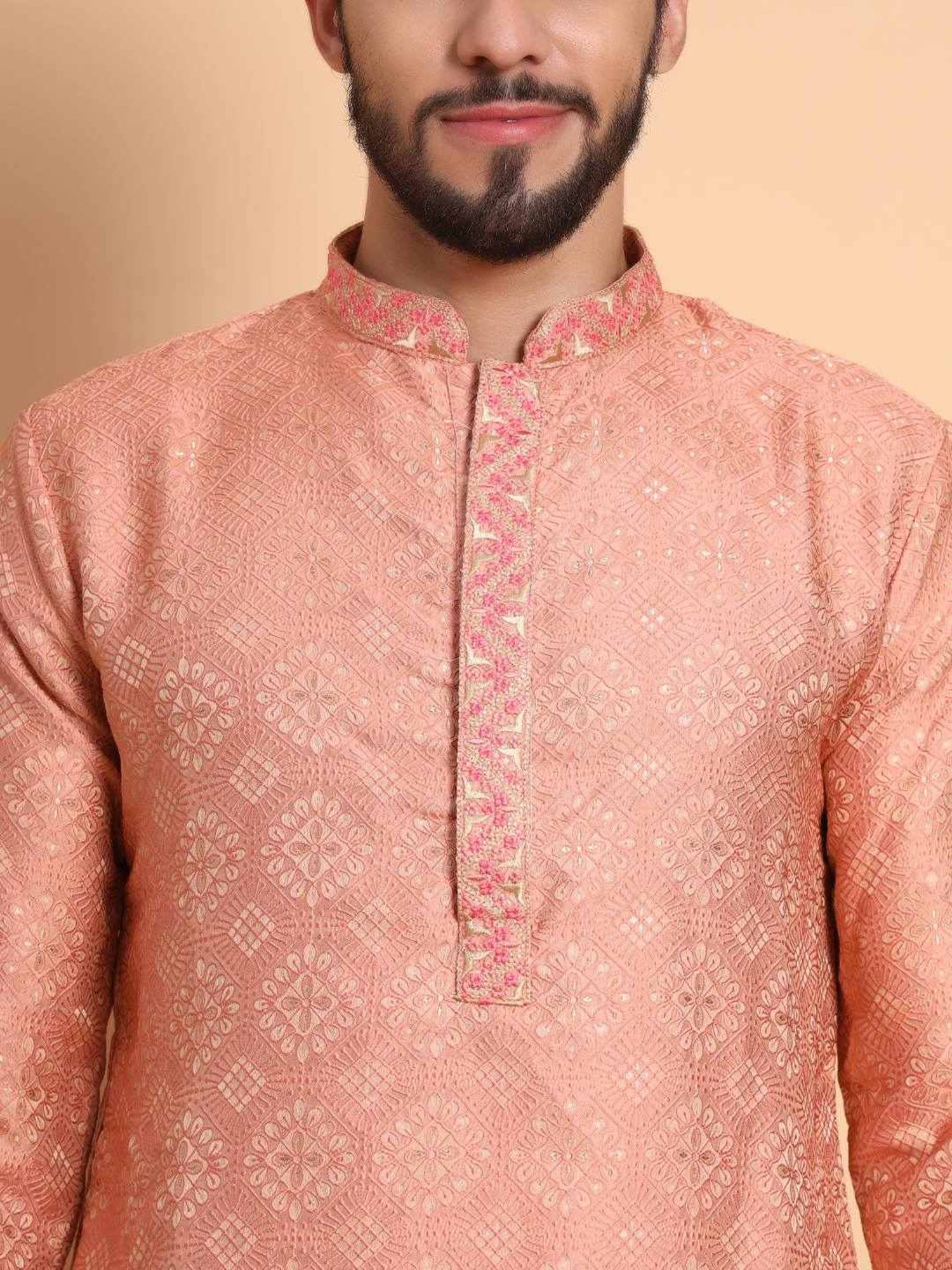 SWAGG INDIA Peach Regular Fit Kurta