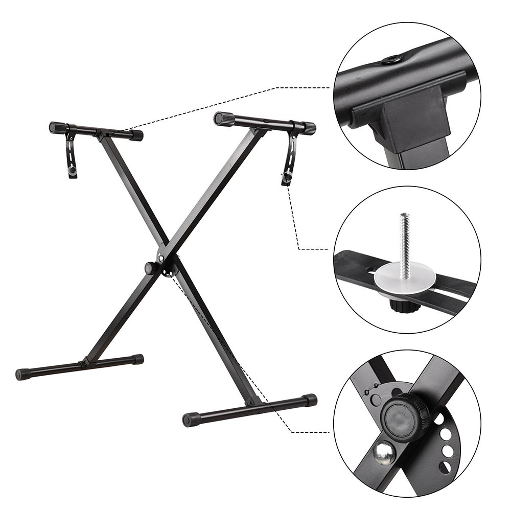 Keyboard Stand Electronic Piano Metal Adjustable Music Display Standard Portable