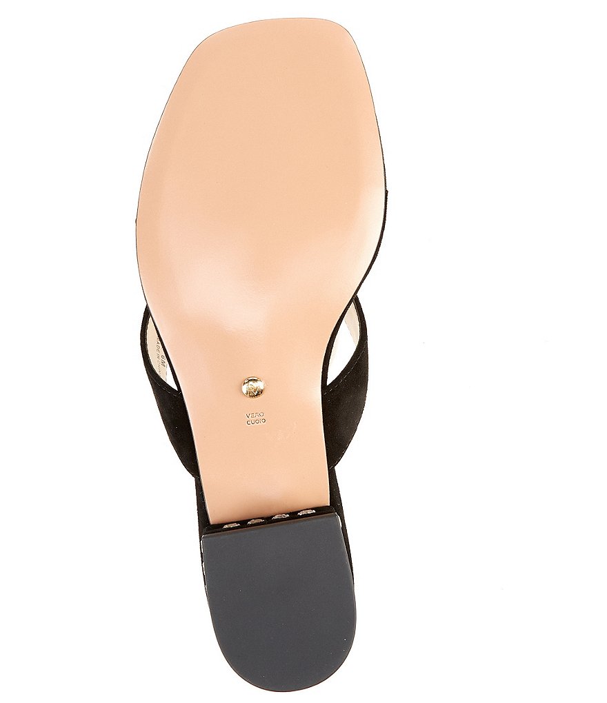 Pelle Moda Niall Suede Crystal Heel Thong Sandals