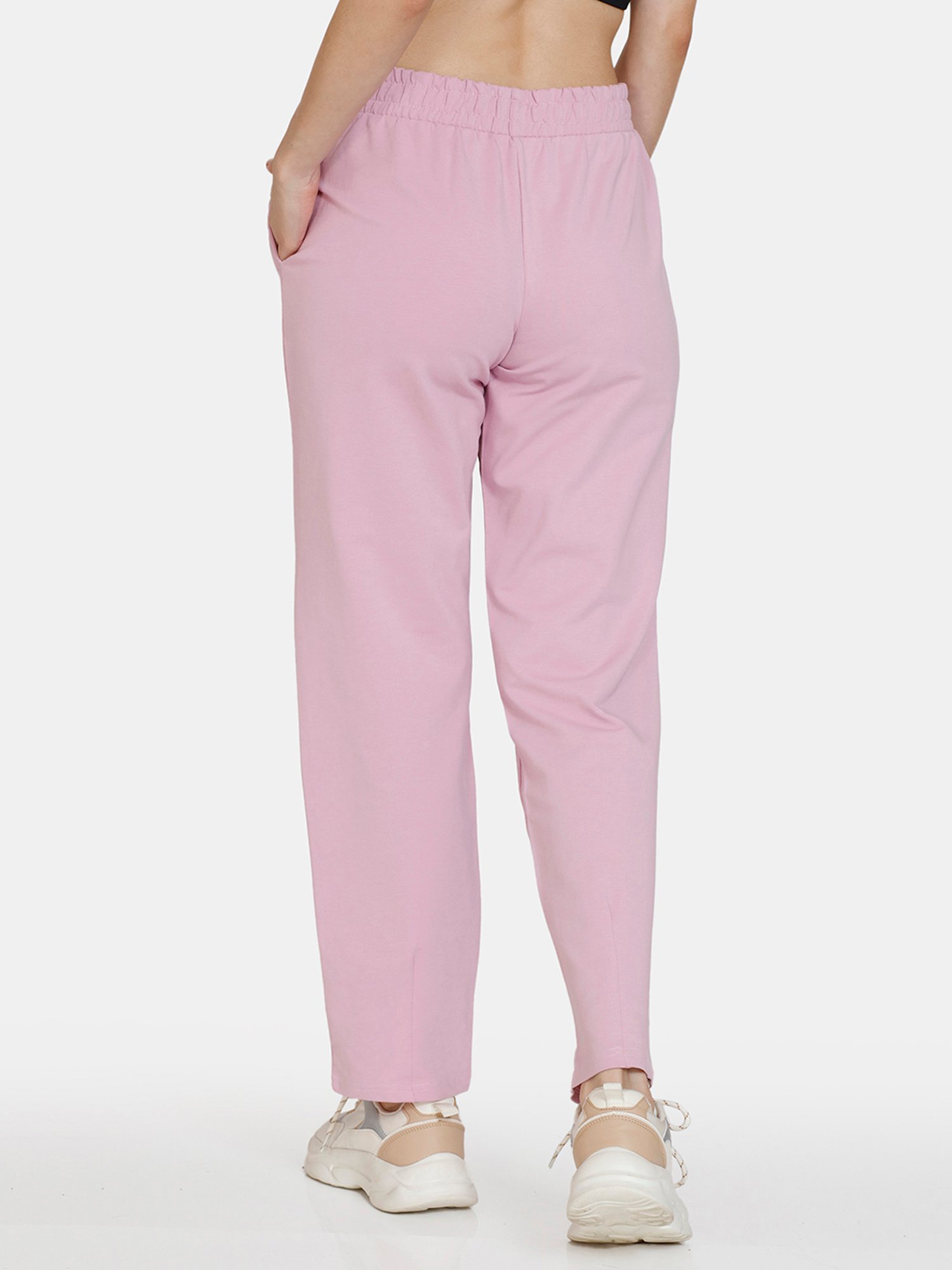 Zelocity by Zivame Dusty Pink Graphic Print Trackpants