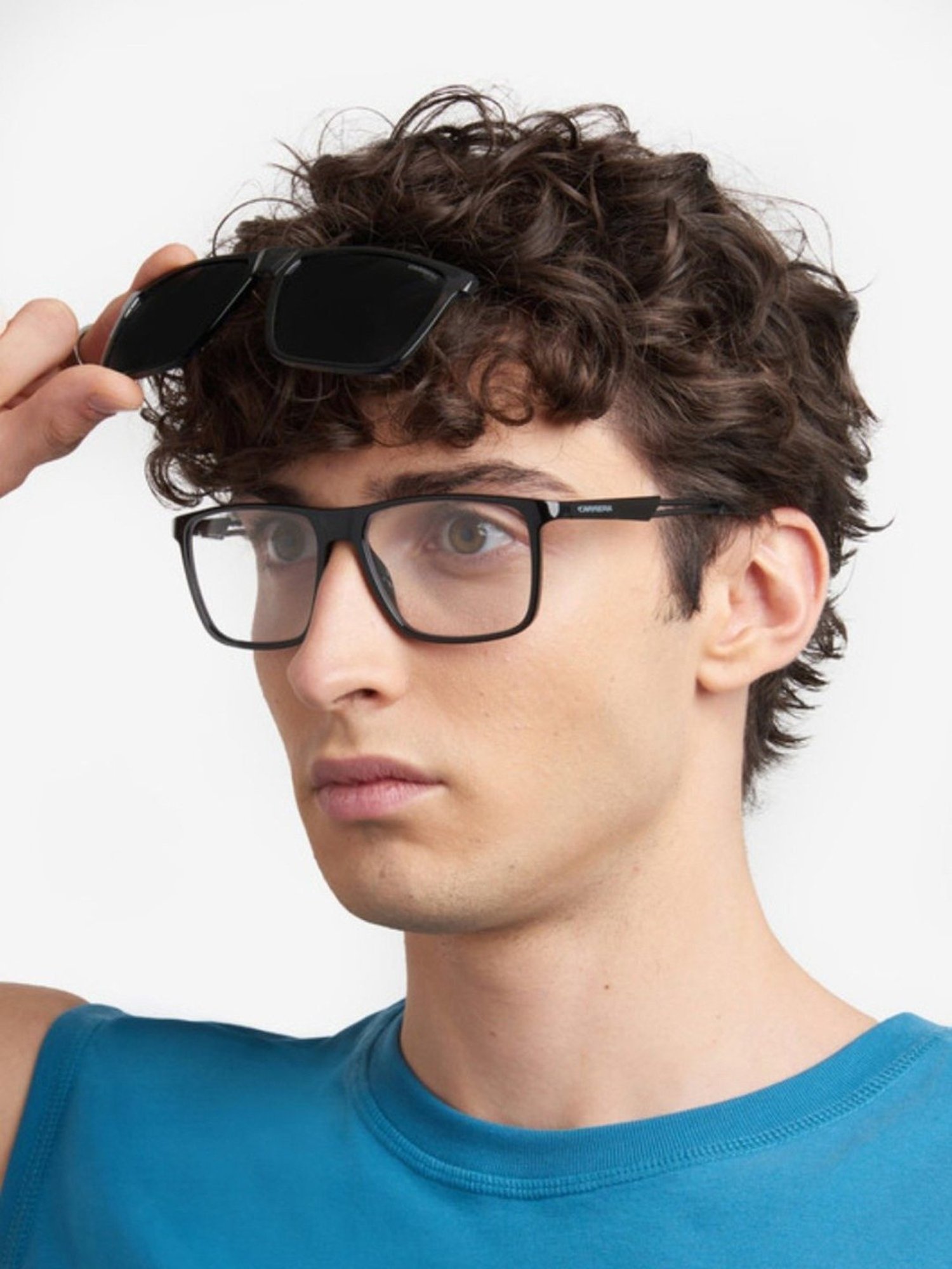 Carrera Grey Rectangular UV Protection Sunglasses for Men