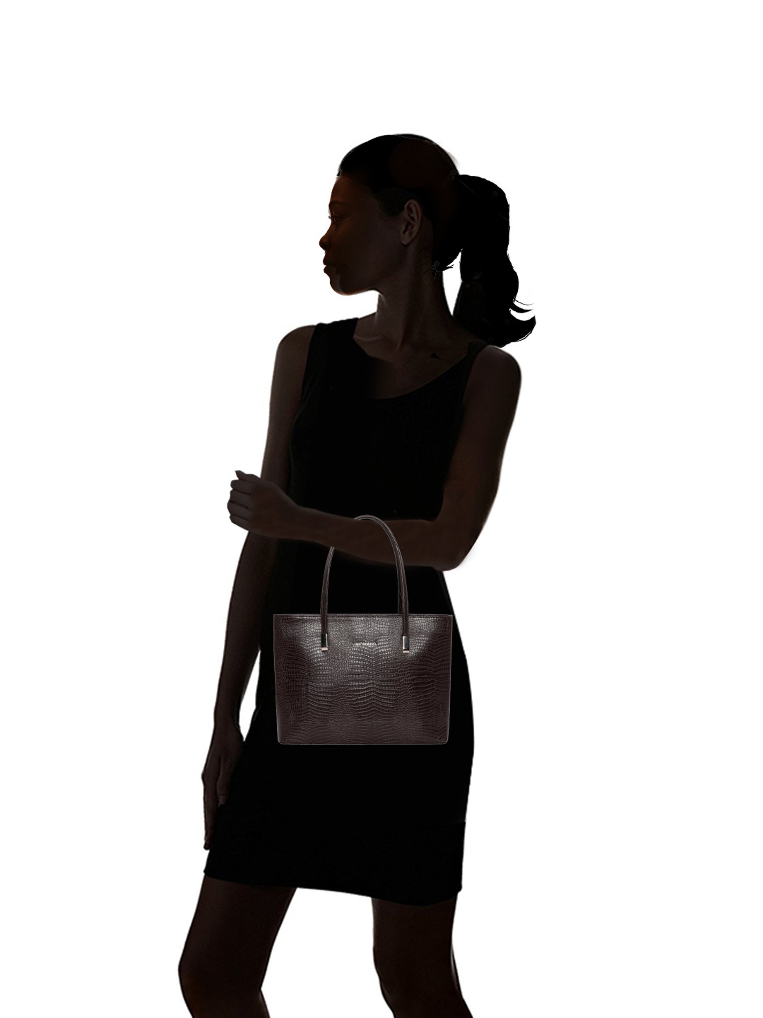 Lino Perros Brown Textured Large Tote Handbag