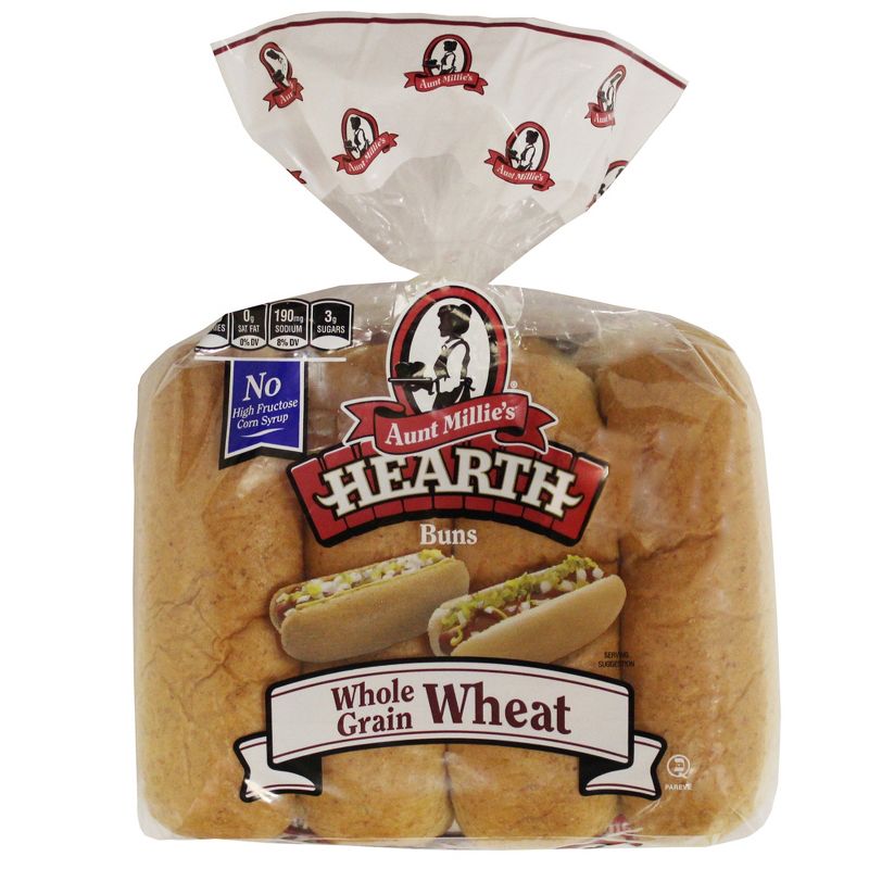 Aunt Millie's Whole Grain Wheat Hot Dog Buns - 15.5oz