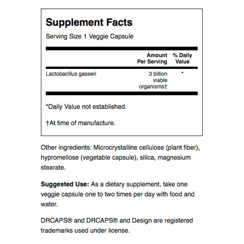 Swanson Lactobacillus Gasseri Probiotic Vegetable Capsules, 3 Billion Cfu, 60 Count.