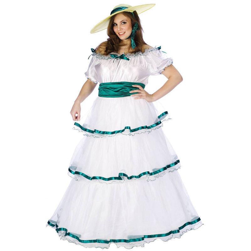 Adult Plus Size Southern Bell Halloween Costume White 2X