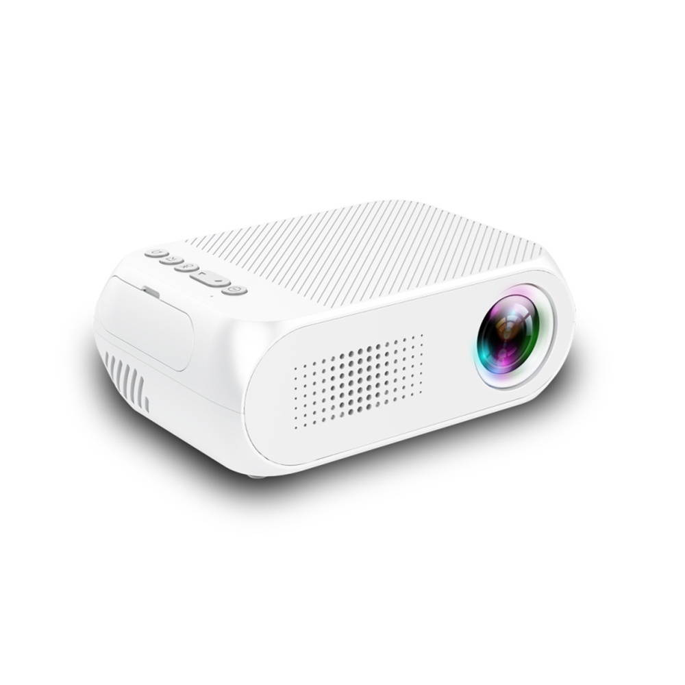 Aibecy YG320 Mini Portable LED Projector 1080P Supported 600 Lumens Multimedia Home Theater Video Projector Player with USB/TF/HD/AV/Audio Out Interface Remote Control