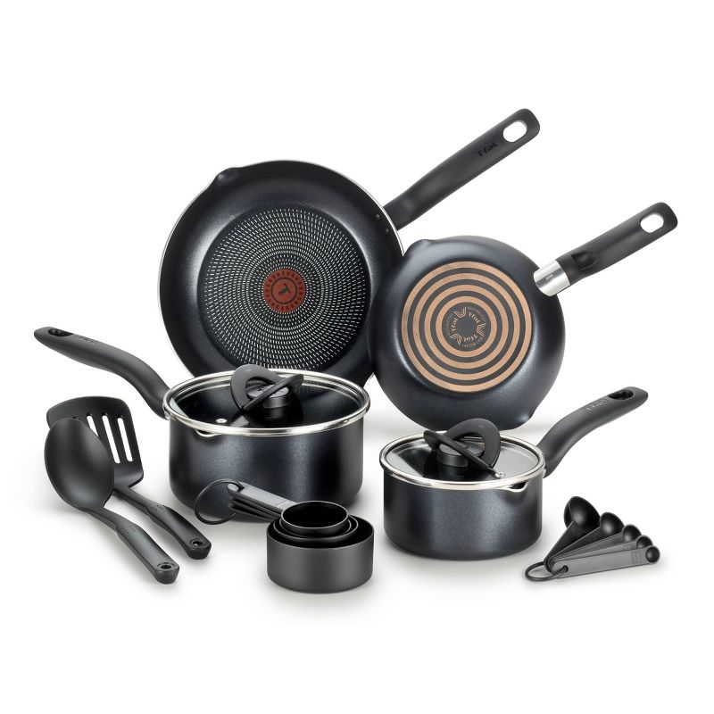T-fal Simply Cook Nonstick Cookware, Stackable 10pc Set, Black