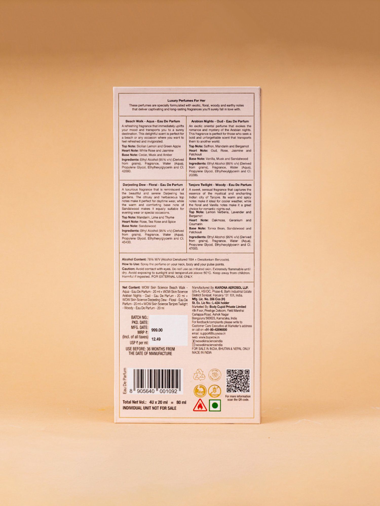 Wow Skin Science Eau De Parfum Luxury Perfume Kit for Her