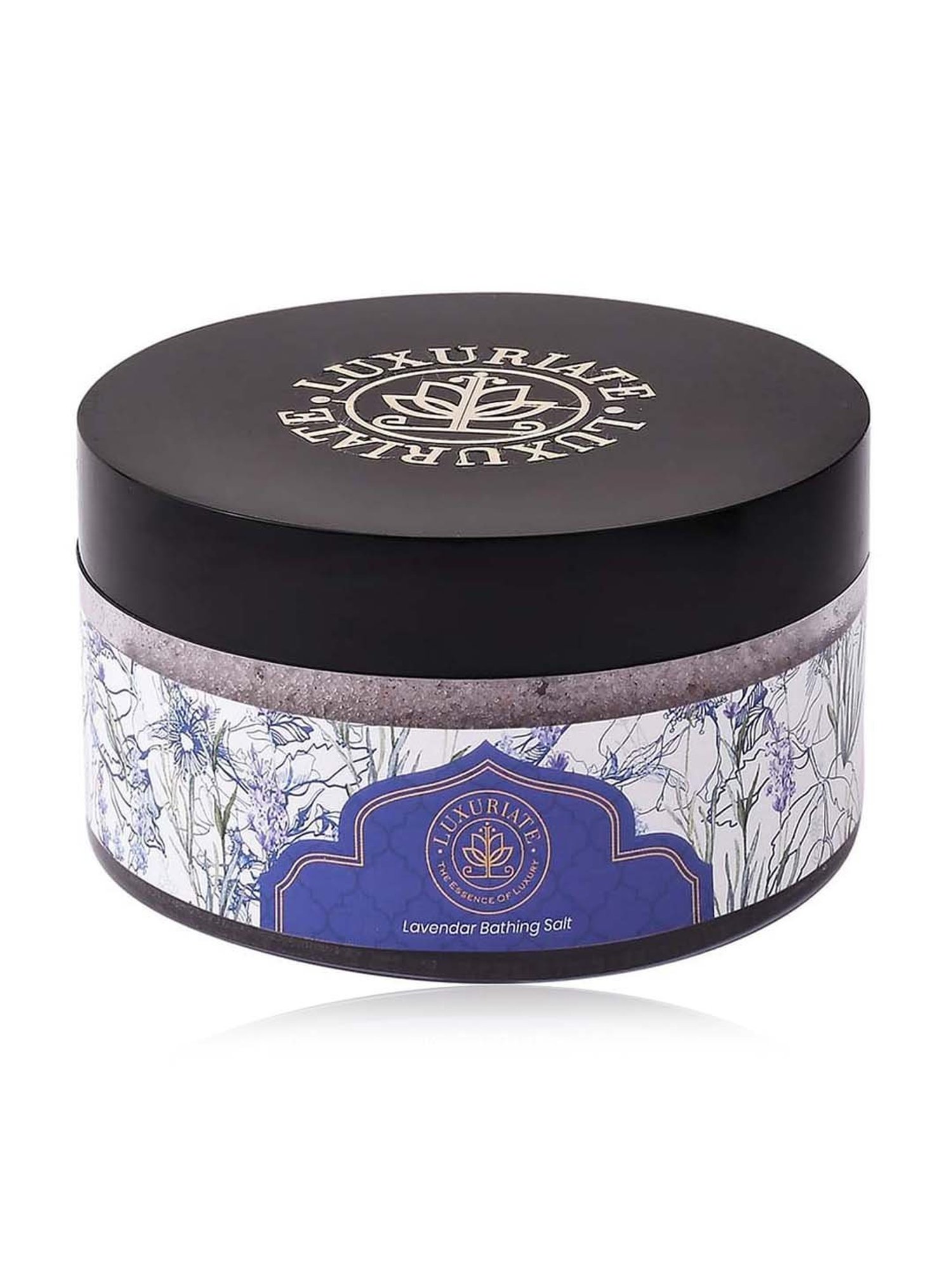 Luxuriate Lavender Bathing Salt Enriched With Essential Oil and Lavender Buds - 150 gm