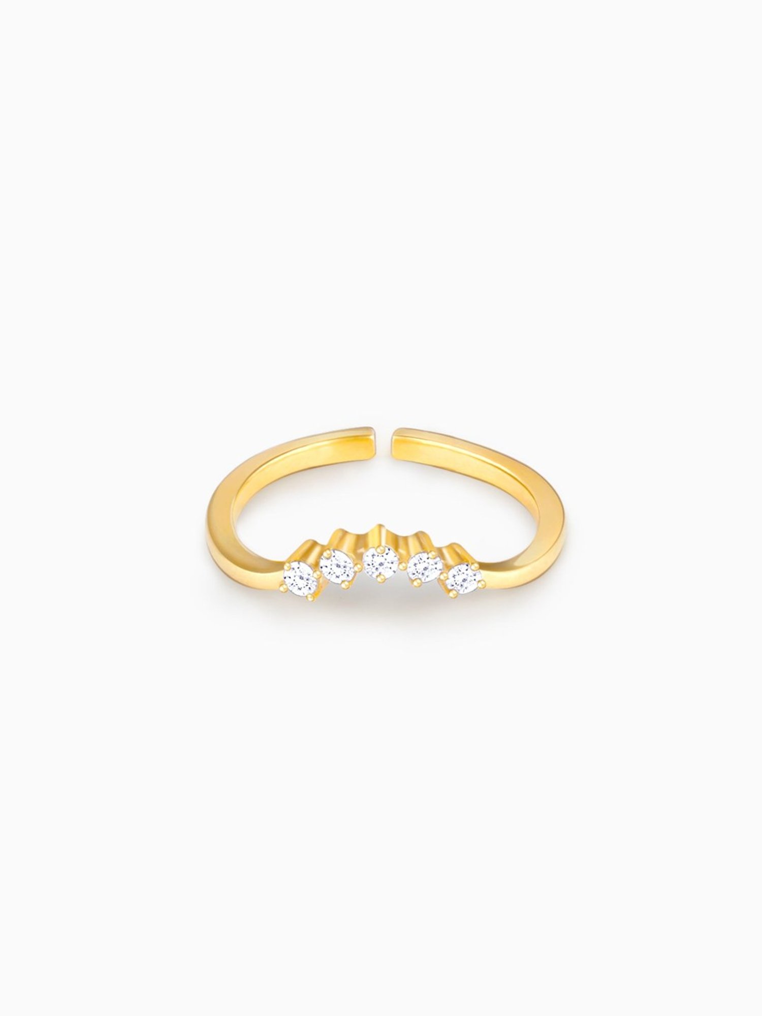 GIVA 925 Silver Golden Eternity Ring for Women & Girls