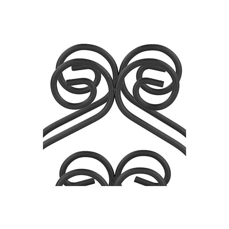 Scroll Collection Steel Napkin Holder, Freestanding Tissue Dispenser Organizer for Kitchen Countertop, Durable, Sturdy, Decor, Black