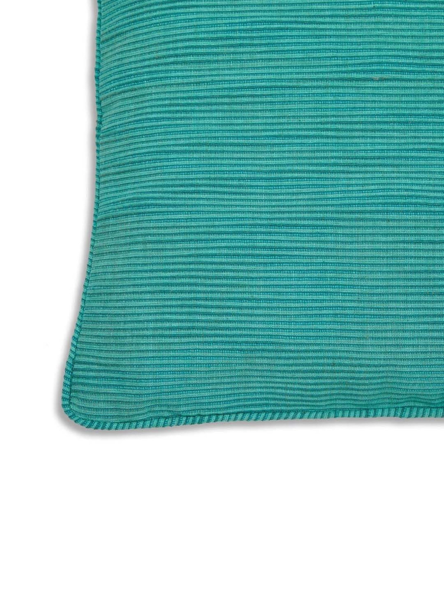 Fabindia Rang Turquoise Cotton Cushion Cover