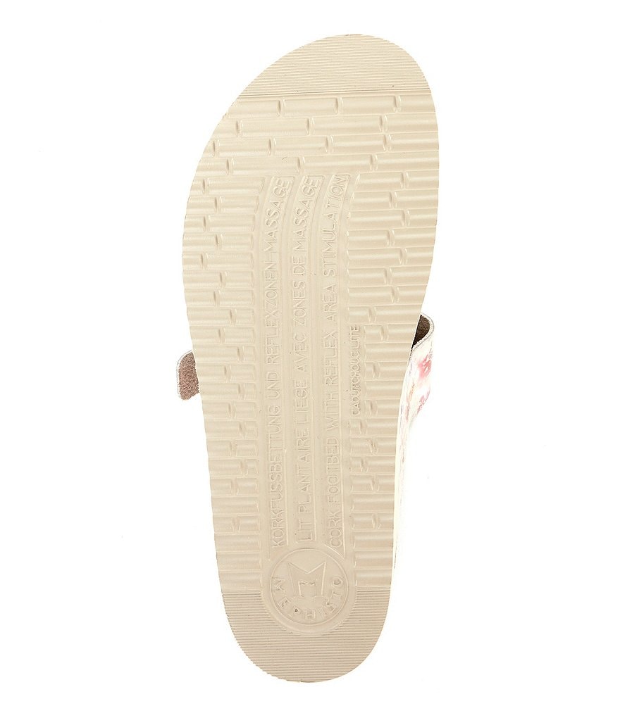 Mephisto Helen Buckle Detail Textured Leather Casual Sandals