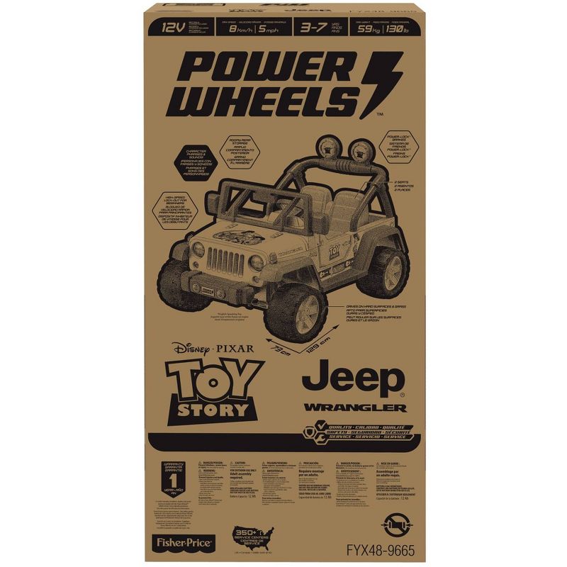 Power Wheels 12V Disney Pixar Toy Story Jeep Wrangler Powered Ride-On
