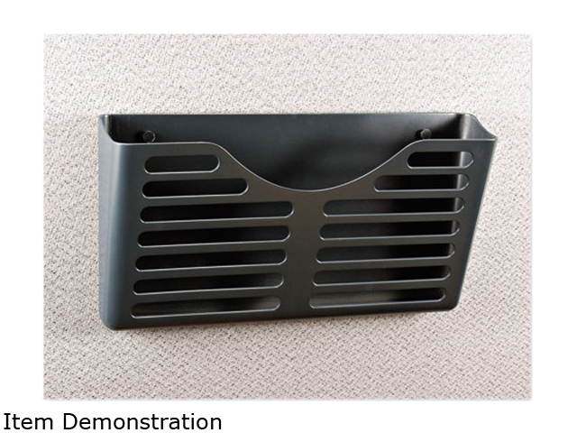 Recycled Plastic Cubicle Single File Pocket, Black