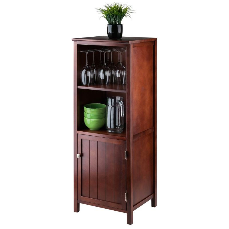 Brooke Jelly Cupboard with 2 Shelves and Door Wood/Espresso - Winsome