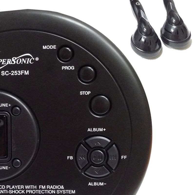 Supersonic Personal MP3/CD Player with FM Radio