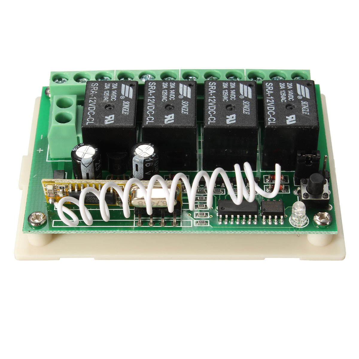 4CH 200M Wireless Remote Control Relay Switch Receiver + 2 Transceiver 4 Channel 12V DC for Smart Home