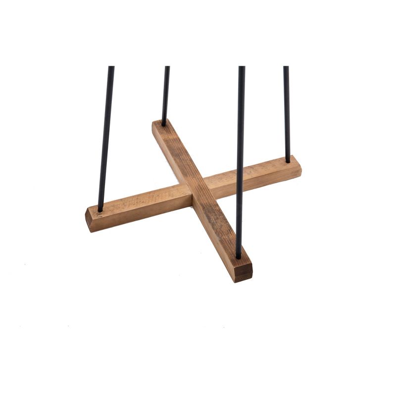 Noma Wood & Metal 8 Hook Standing Coat Rack Brown/Black - Summerland Home