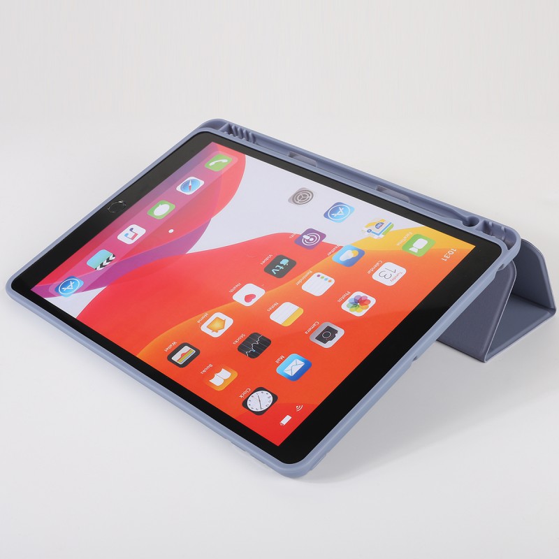 For IPad 10.2 Inch Case, Ultrathin Trifold PU Leather+Soft Silicone Stand Cover With Pencil Holder, Auto Sleep/Wake For IPad 8th 2020 / IPad 7th 2019 10.2 Inch
