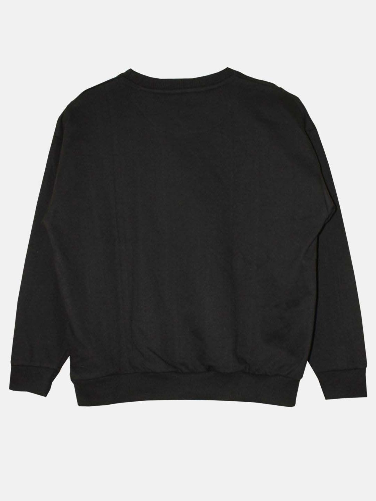 Kiddopanti Kids Jet Black & Beige Printed Full Sleeves Sweatshirt Set