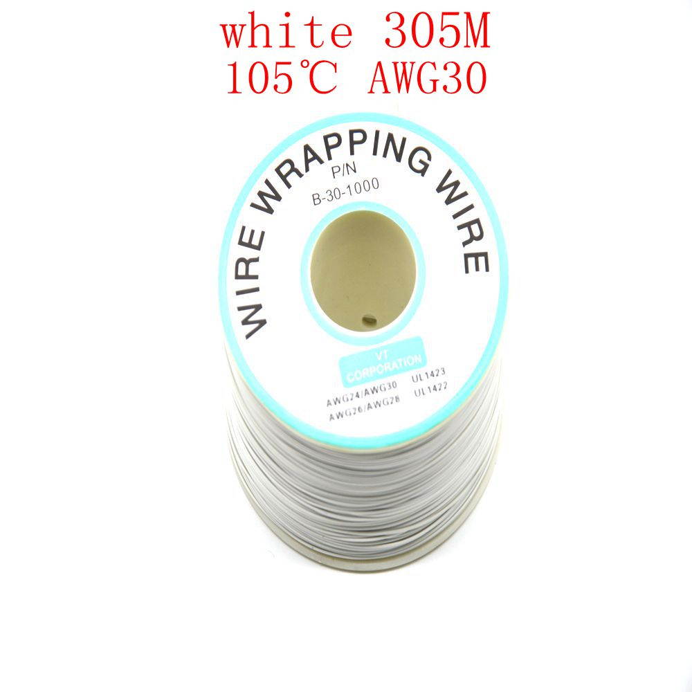OK line circuit board flying wire PCB jumper electronic wire welding connection line 30# 30AWG wire DIY single core copper wire white