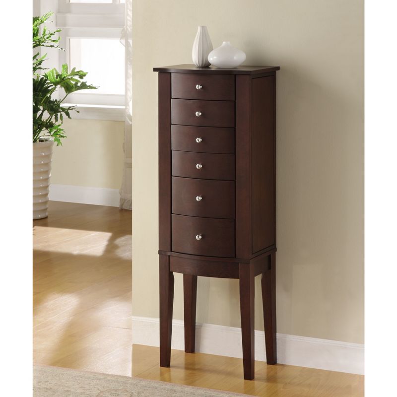 Francesca Jewelry Armoire Merlot Brown - Powell Company