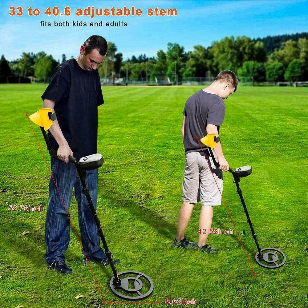 Metal Detector Gold Digger Finder Deep Sensitive Waterproof Hunter w/ Head Lamp