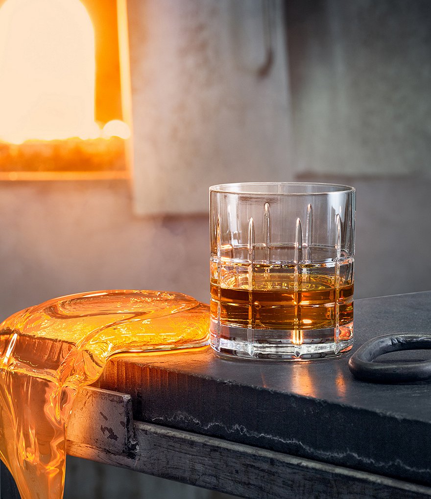 Orrefors Street Double Old Fashioned Glass, Set of 2