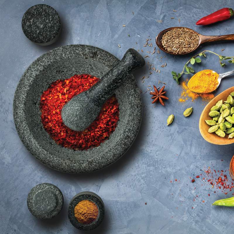 HealthSmart 4pc Granite Molcajete Set