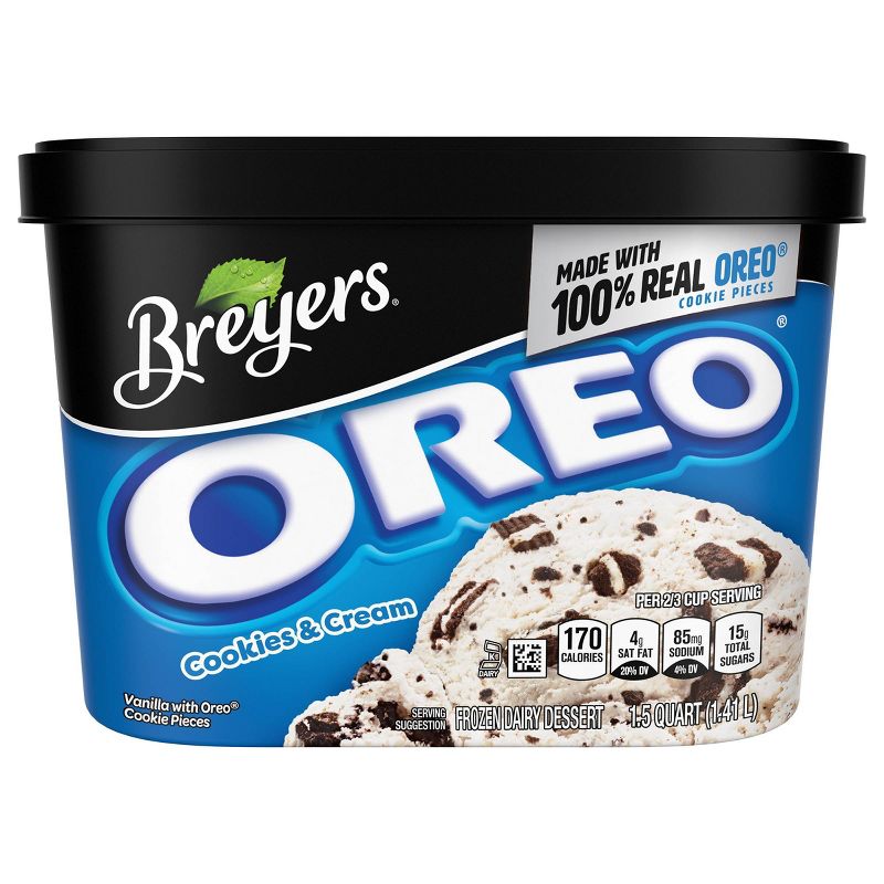 Breyers Blasts Oreo Cookies and Cream Frozen Dairy Dessert - 48oz