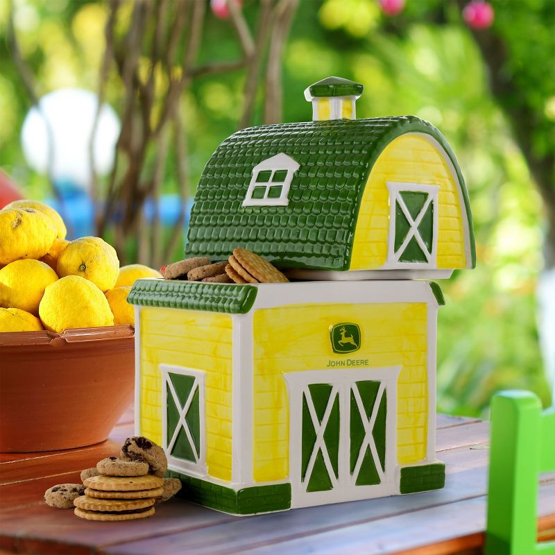 John Deere 12 Inch Durastone Farm House Cookie Jar