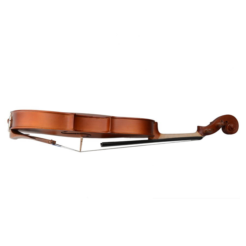 Glarry GV101 1/4 Acoustic Matt Violin Case Bow Rosin Strings Shoulder Rest Tuner Natural