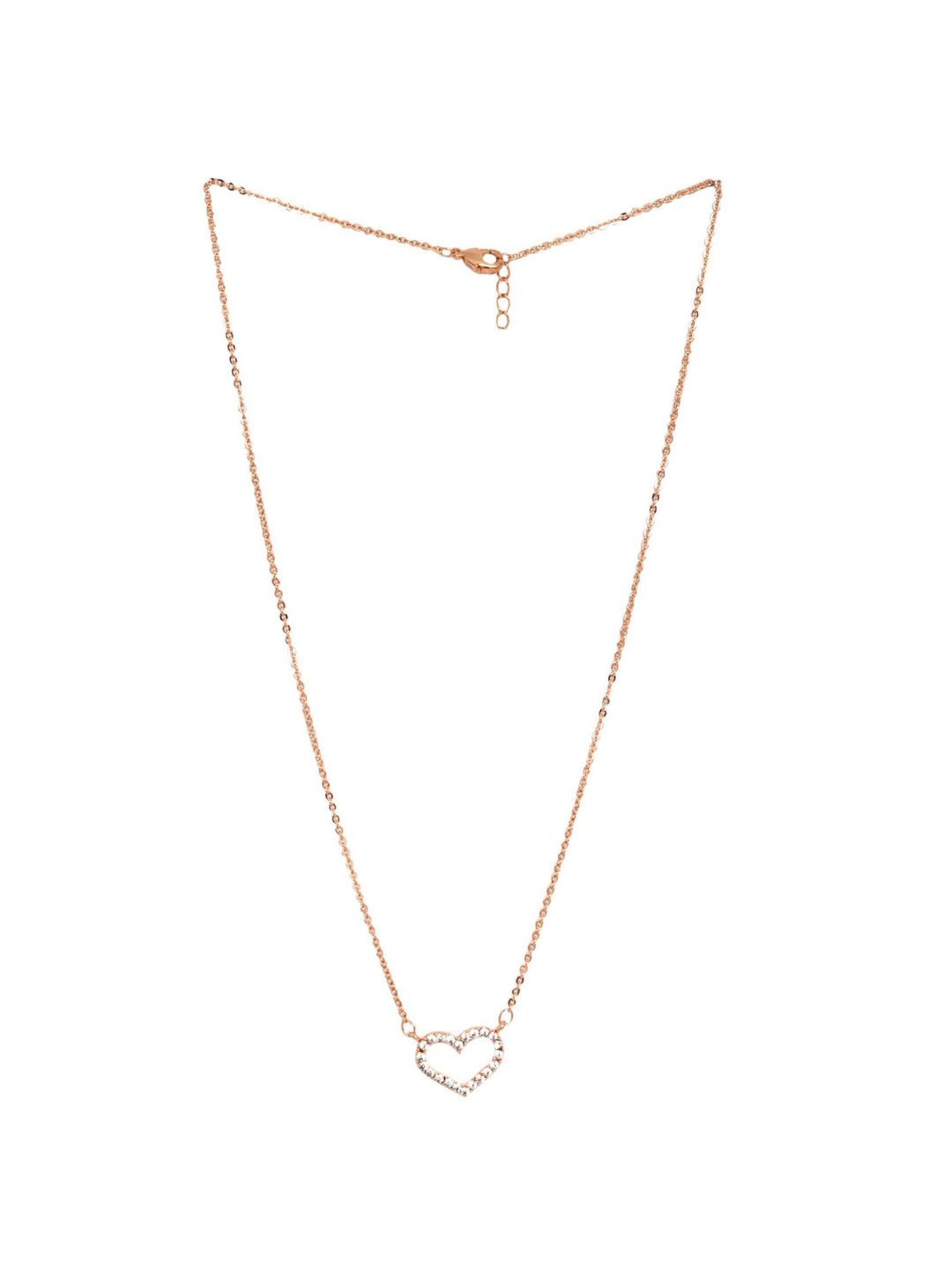 ToniQ Gold-Plated White Baroque Choker Necklace for Women