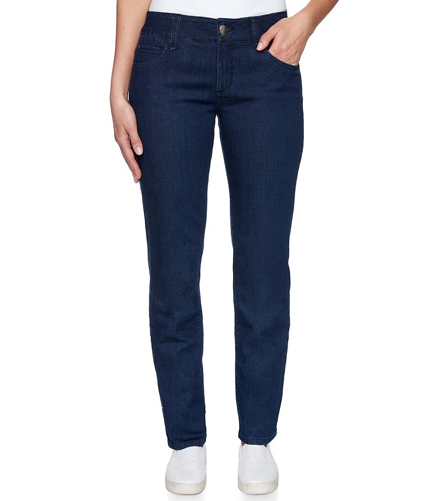Ruby Rd. Petite Size Super Soft Stretch Denim Straight Leg Pants