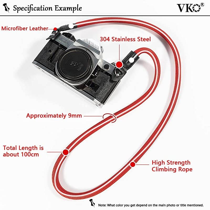 Mirrorless Camera Neck Strap Compatible with Sony A6100 A6600 A6400 A6000 A6300 A6500 A6100 RXIRII RX10II RX10III RX10IV X-T30 X-T20 Cameras Climbing Rope Shoulder Strap Coffee