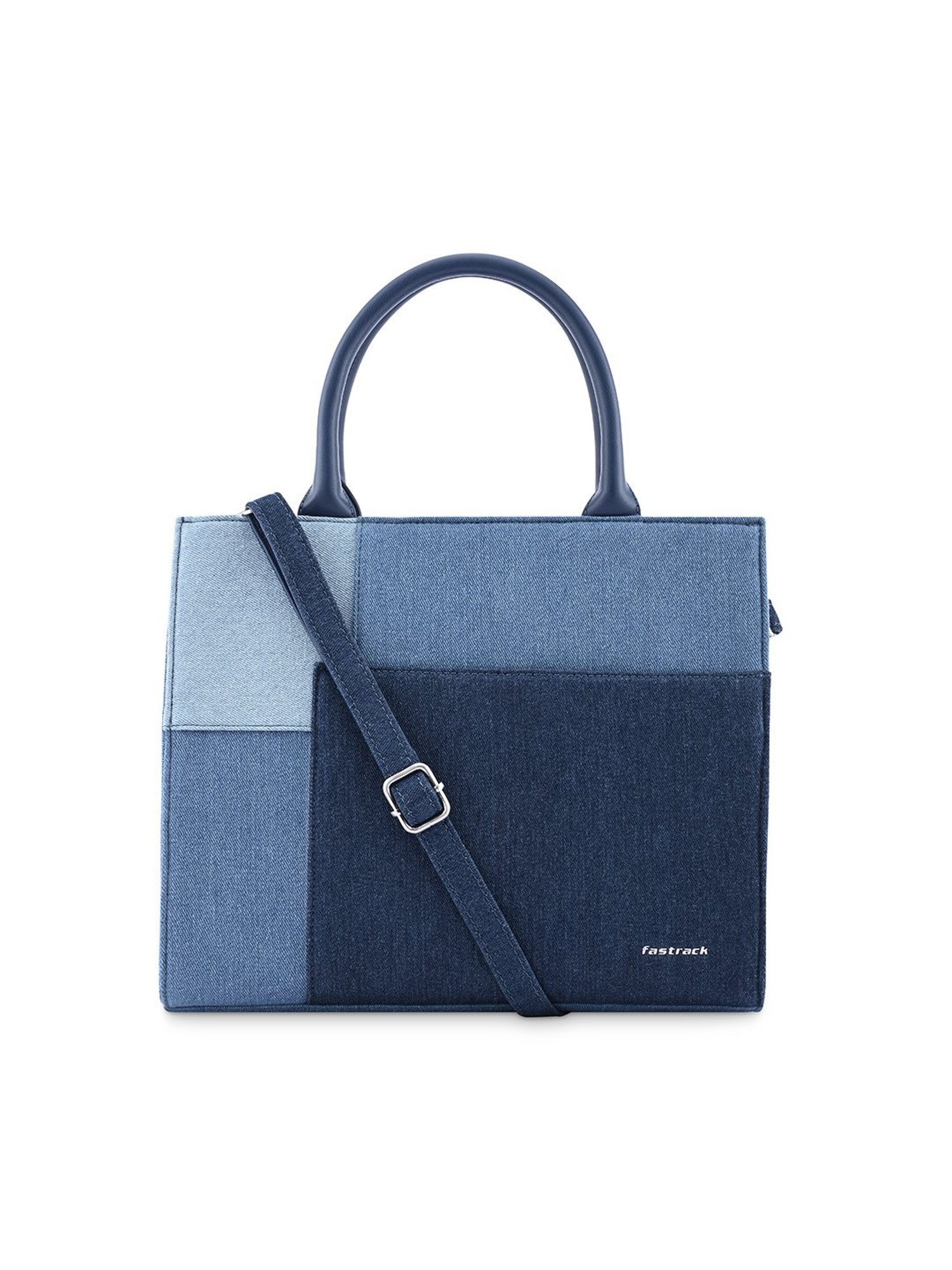 Fastrack Blue Color Block Medium Handbag