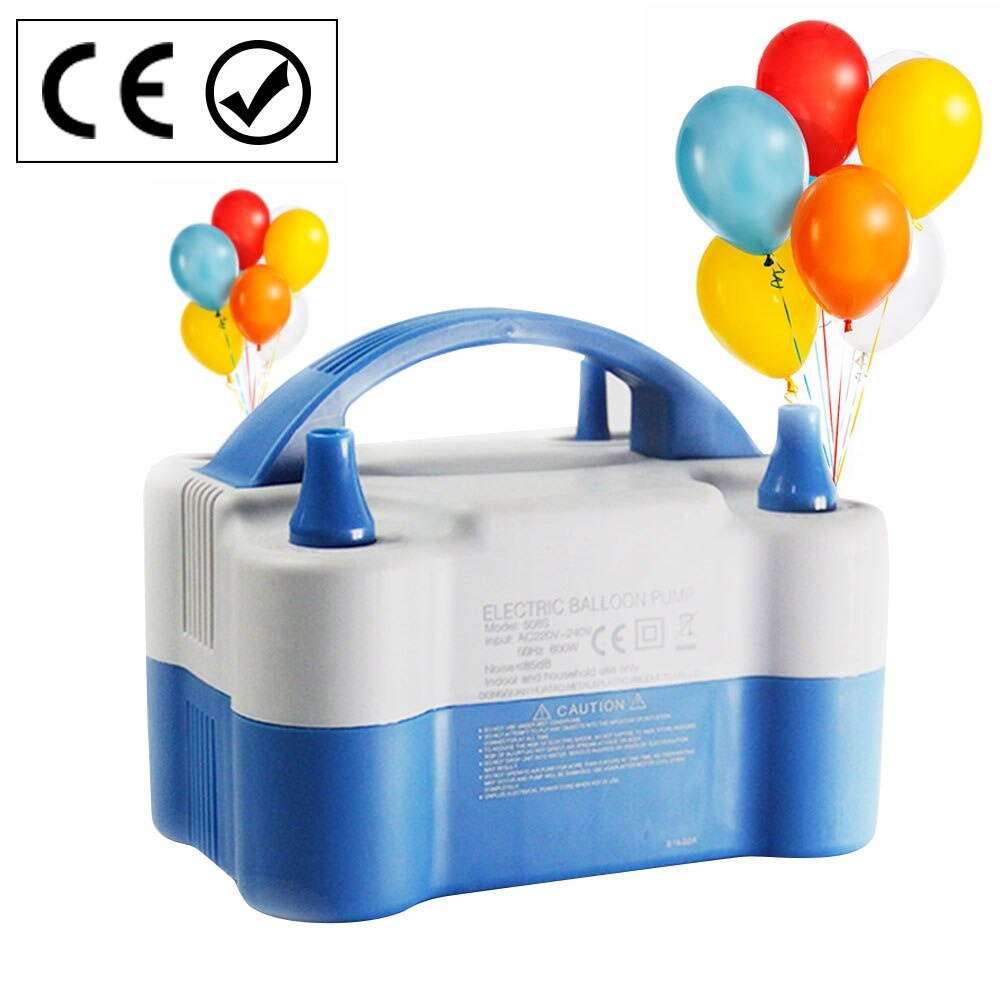 EU Electric Air Balloon Pump Inflator Dual-Nozzle Globos Machine Air Balloon Blower for Party Balloon Arch and Column