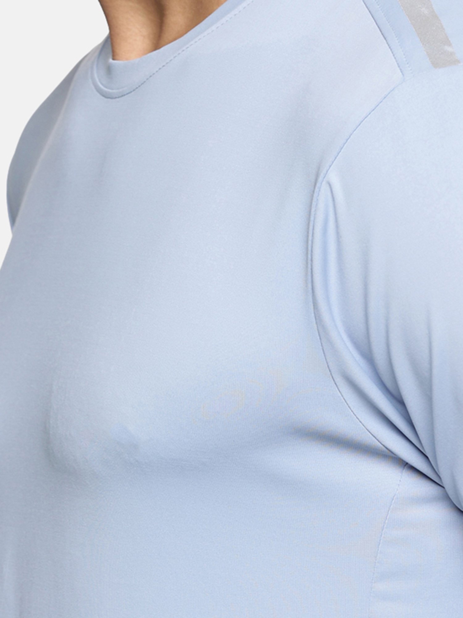 DOMIN8 Men Breathable Quick Dry Regular Fit Sports T-Shirt (Sky Blue)