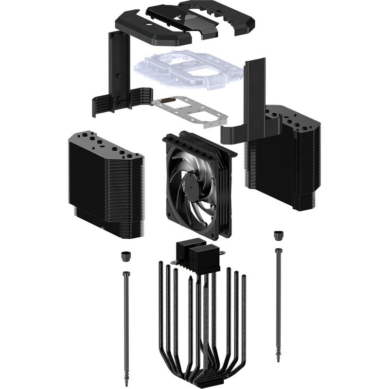 Cooler Master MasterAir MA620M Cooling Fan/Heatsink - 57.3 CFM - 30 dB(A) Noise - Air Cooler - 4-pin PWM