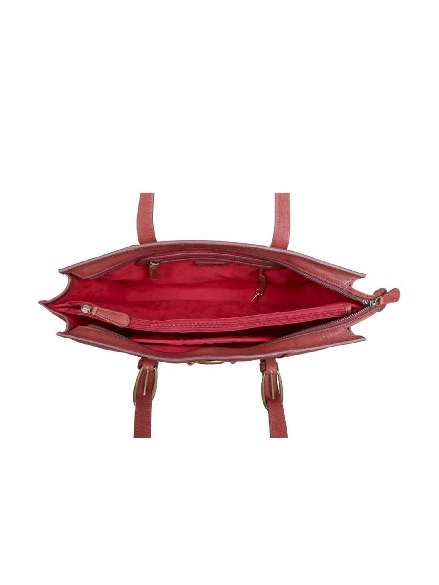 Hidesign Rockstar Metal Red Solid Medium Laptop Handbag