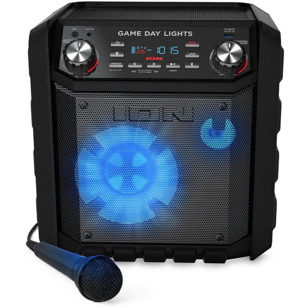 Ion Game Day Lights Wireless Rechargeable Speaker System with Lights