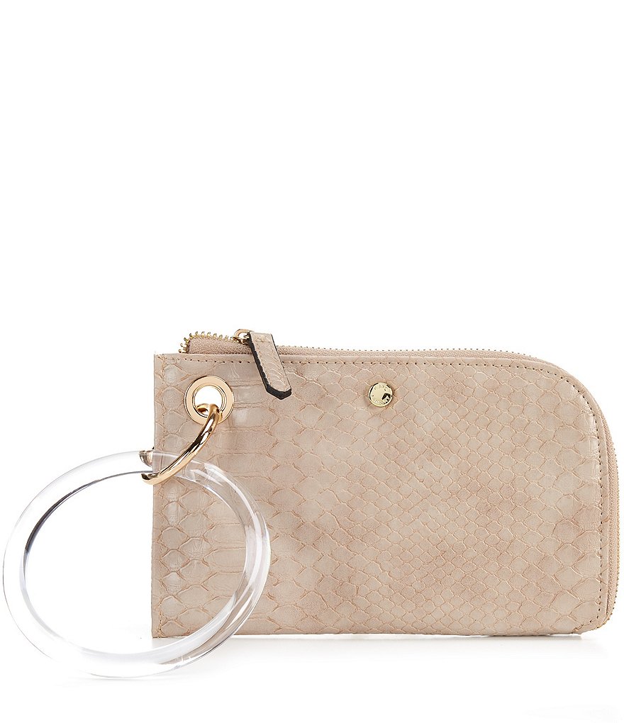Kate Landry Snake Large Zip Wristlet
