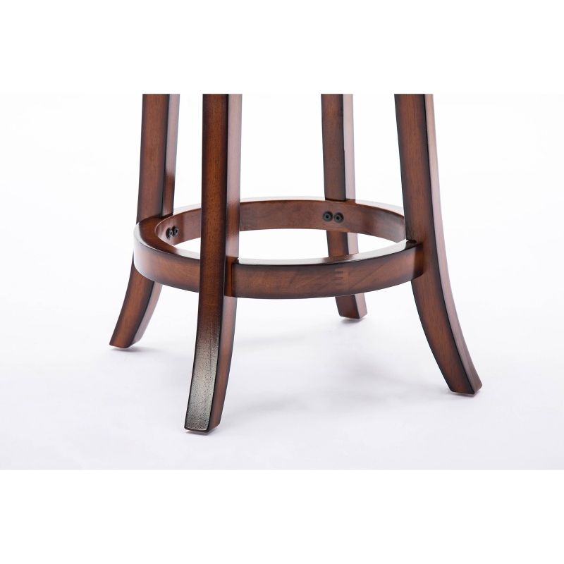 Boraam Industries Palmetto Swivel 24" Counter Height Barstool - Chestnut