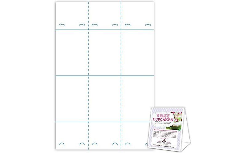 Blanks USA 4 x 3 3/8 x 5 5/8 80 lbs. Smooth Cover Table Tent, White, 300/Pack TTN03S8WH