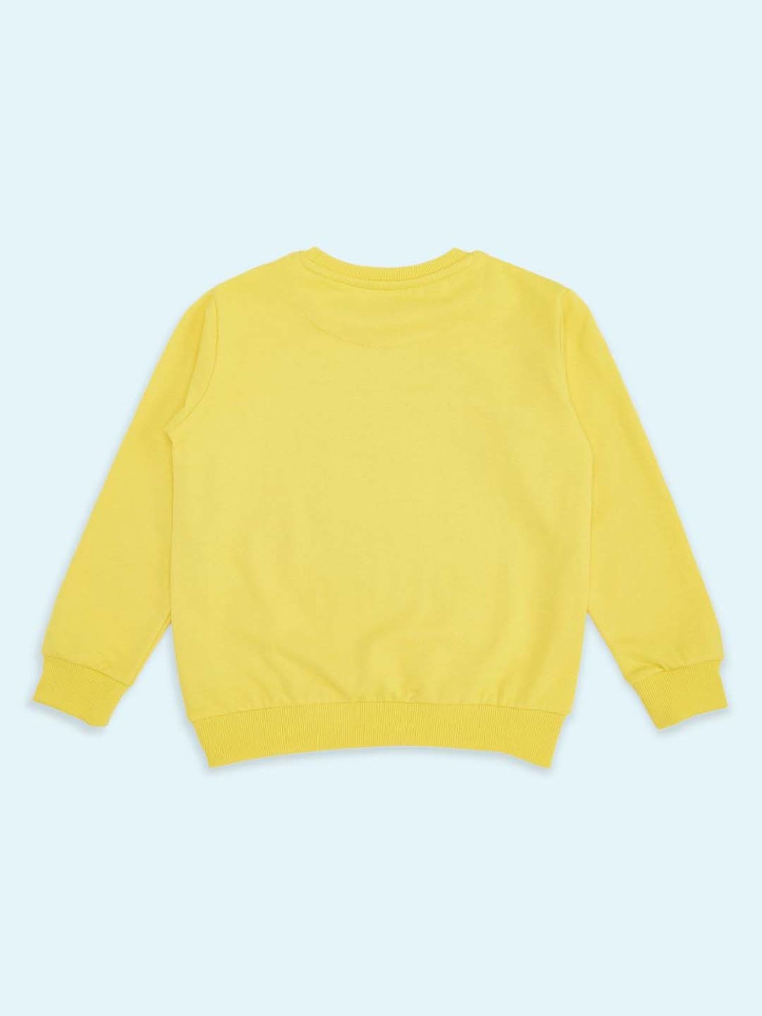 Pantaloons Baby Kids Yellow Printed Full Sleeves Sweatshirt