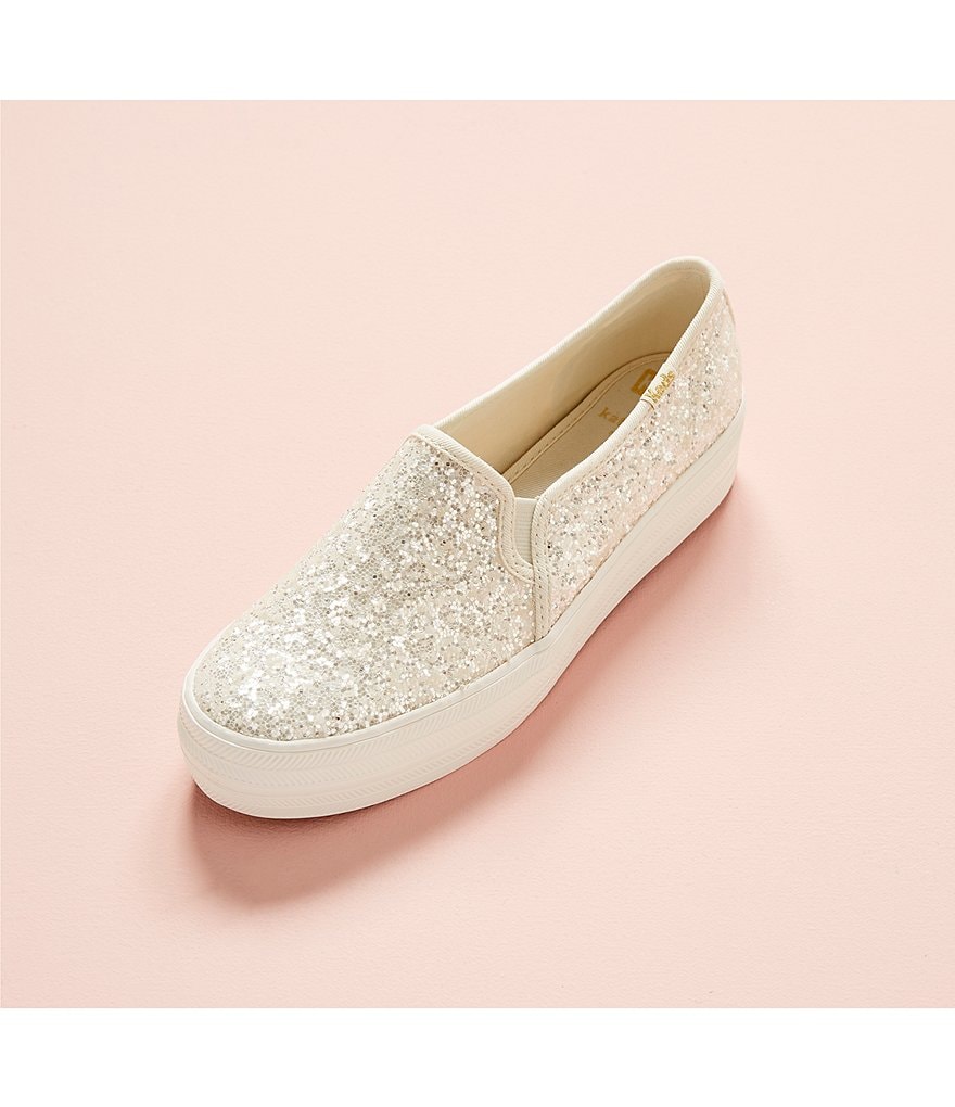 Kurt Geiger London Lexi Eagle Glitter Leather Lace-Up Sneakers