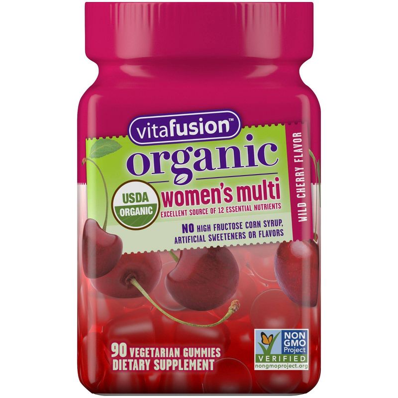 Vitafusion Organic Women's Multivitamin Gummies - Wild Cherry - 90ct