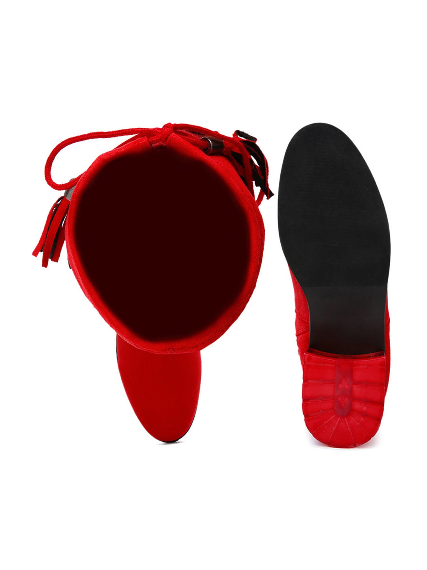 London Rag Women's Red Casual Booties