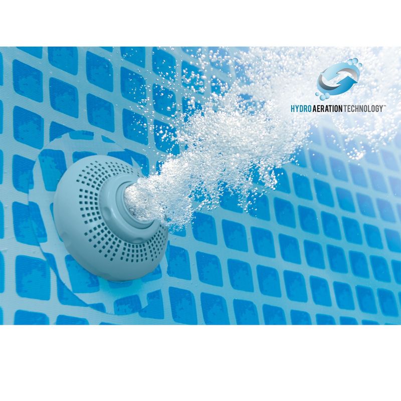 Intex 26723EH 15ft x 42in Prism Frame Above Ground Swimming Pool Set with Debris Cover, Ladder, and 120V 1,000 GPH Cartridge Filter Pump